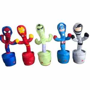 Baby Kinderen Dansen Herhaalde Pratende Opname Zingen Lichtgevende Cactus Animatie Pluche Speelgoed Educatief Cadeau Knuffel - Product Image 2