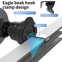 Lampe LED avec chargeur sans fil magnétique 360 °   Support de charge sans fil réglable pour grille d'aération de voiture pour iPhone 17 16 15 14 Pro Max