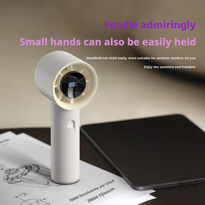 Mới Mini Cầm Tay USB Có Thể Sạc Lại Im Lặng Blower Fan 100 Tốc Độ Cài Đặt Hiển Thị Kỹ Thuật Số Lâu Dài Không Thấm Nước Tốc Độ Cao - Product Image 2