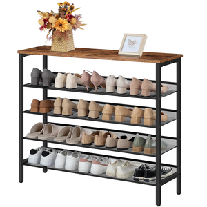 Zapatero de metal de 25 pares de capacidad para uso en sala de estar y baño - Product Image 1