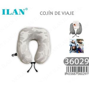 Cuscino da viaggio Ilan con supporto cervicale viscoelastico per dormire in aereo e in auto - Product Image 3