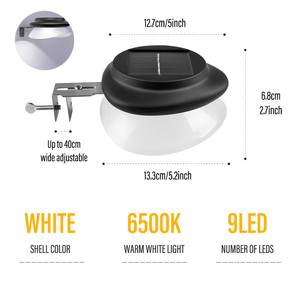 IP65 LED <b>Solar</b> <b>Lights</b> Waterproof Outdoor Garden Decorative Wall <b>Lights</b> <b>Gutter</b> <b>Lights</b> for Fence Garden Landscape Walkway - Product Image 5