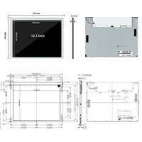 BOE BA121S01-200 12,1 Zoll 800*600 400 Nits 20-Pin LVDS LCD-Module für Industrielle Automatisierungsanzeigen