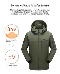 Chaquetas Calefactables Personalizadas, <span class=keywords><strong>Chaqueta</strong></span> Casual Cálida para Hombre, Talla Grande, Poliéster y Algodón, Abrigo Calefactable Recargable para <span class=keywords><strong>Invierno</strong></span> al Aire Libre - Product Image 2