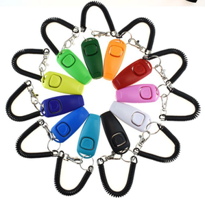 Ventas directas del fabricante LOGOTIPO personalizado Herramientas de comportamiento para mascotas 2 en 1 Entrenamiento de perros <span class=keywords><strong>Clicker</strong></span> Silbato Clickers para perros - Product Image 2