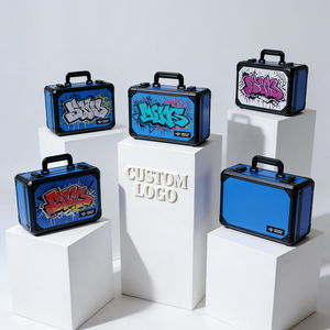 Vente en gros prix d'usine couleur bleu diamant Surface givrée classée Mag Boîte de collecte de <span class=keywords><strong>cartes</strong></span> à jouer Boîte de <span class=keywords><strong>rangement</strong></span> pour <span class=keywords><strong>cartes</strong></span> à collectionner OEM - Product Image 5