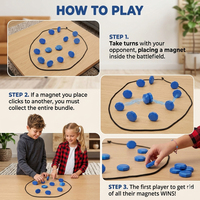 Jeu de puzzle magnétique pour enfants et adultes, portable, écologique, en verre et plastique, jeu de table avec sac de rangement de voyage, développe la concentration