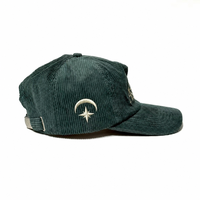 Casquette Dad Hat en velours côtelé vert foncé avec logo personnalisé, broderie en coton doux, style vintage, réglable, unisexe, automne-hiver, pour l'extérieur, vente en gros, OEM