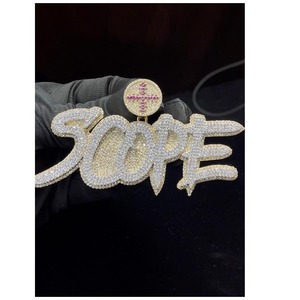 จี้เพชรฮิปฮอปสั่งทำพิเศษระดับ VVS พร้อมโมอิสซาไนต์สำหรับผู้ชาย เครื่องประดับหรูหรา ใช้ได้ในราคาขายส่ง - Product Image 5