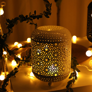 Lámpara de Mesa LED Moderna Más Vendida, Diseño Hexagonal de Hierro Forjado <span class=keywords><strong>3D</strong></span>, Funciona con Batería, Certificación CE, para Uso Doméstico - Product Image 1