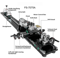 Nouveau centre de tournage à vitesse variable certifié CE FS-7075D pour la réparation de queues de billard, de snooker et de pool, avec broche de 0 à 6000 tr/min