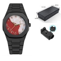 Vente directe d'usine, nombreuses couleurs différentes, montres à quartz octogonales en plastique avec chiffres arabes, pour couple, avec boîte et outils de réglage du bracelet.
