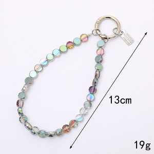 KC105 Handmade Beaded <strong>Beads</strong> Light Luxury High-end Style Fashion Commuter Mobile Phone Case Pendant <strong>Keychain</strong> - Product Image 2