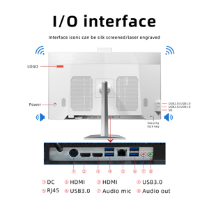 Suministro de fábrica 27 pulgadas All-in-One Monoblock AIO Gaming <span class=keywords><strong>PC</strong></span> Pantalla LCD I3 I5 I7 <span class=keywords><strong>Gamer</strong></span> 16G DDR4 RAM 256G 512G SSD Computadores - Product Image 2