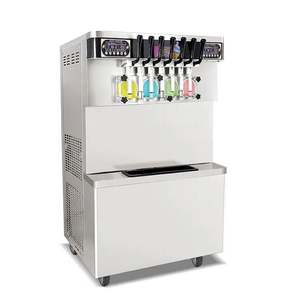 Machine à crème glacée de haute qualité pour la préparation de crèmes glacées molles, automatiques et yaourts glacés, avec maintien au frais sur nuit, 7 saveurs - Product Image 3