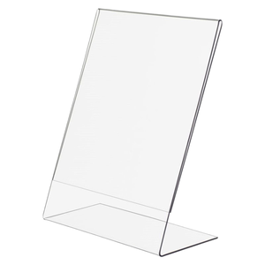 Modern Acrylic Display Stand Vertical <b>Desktop</b> Leaning <b>Shelf</b> Pre-Assembled Light Weight Plastic One <b>Shelf</b> - Product Image 1