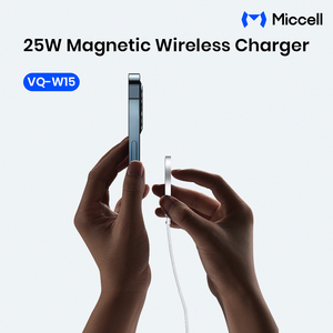 Miccell – Chargeur sans fil magnétique 3-en-1 25W à prix avantageux avec câbles <span class=keywords><strong>de</strong></span> données <span class=keywords><strong>de</strong></span> 1,2 m pour téléphone, montre et écouteurs - Product Image 2