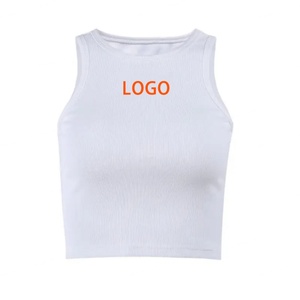 Top de tirantes de verano para mujer al por mayor, personalizado, con estampado personalizado, de punto acanalado, estilo chaleco, top ajustado para mujer - Product Image 4