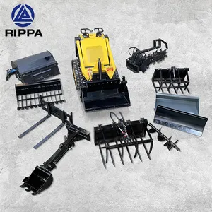 Rippa mới CE EPA động cơ diesel miniargador skidsteer bánh xe nhỏ bánh xích loader Trái Đất di chuyển máy móc Mini Skid Steer loader