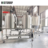 Système de brassage de bière artisanale Nano Brewhouse de 50L, 70L, 100L, équipement de brasserie clé en main avec fermentateurs coniques