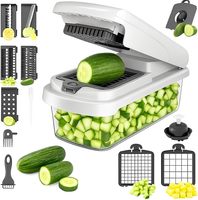 Offre Spéciale : Hachoir Manuel Multifonctionnel en Plastique Durable pour Légumes, Oignon, Mandoline et Fruits – Ustensile de Cuisine