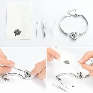 Pulsera <span class=keywords><strong>de</strong></span> urna conmemorativa para cenizas, con bisagras, en oro rosa y negro, grabable, ajustable, joyería <span class=keywords><strong>de</strong></span> recuerdo - Product Image 4