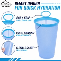 Gourde souple ultra-compacte en TPU sans BPA, personnalisable OEM, mug pliable pour l'endurance, la randonnée et l'alpinisme