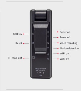 256GB FHD 1080P Wifi Mini Máy Ảnh Cơ Thể, Không Dây Mặc Hành Động Cơ Thể Cam, Ngón Tay Cái Kích Thước Tay Miễn Phí Ghi Âm Cơ Thể Đeo Máy Ảnh Pq381 - Product Image 5