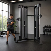 Station de musculation à double poulie réglable, appareil de musculation fonctionnel en acier pour salle de sport commerciale, entraînement de force