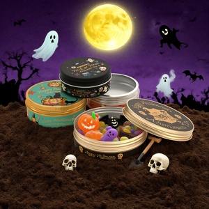 Lata de Aluminio con Diseño de Halloween para Dulces - Envase Metálico Ecológico con Impresión Personalizada para Dulces |   Empaque Premium para Días Festivos - Product Image 1