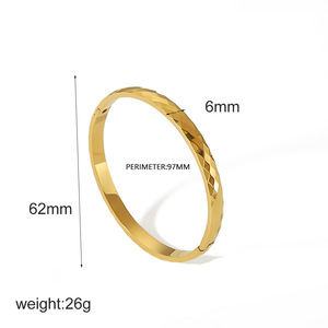 <span class=keywords><strong>Bracelet</strong></span> minimaliste en acier inoxydable plaqué <span class=keywords><strong>or</strong></span> 18 carats, bijoux imperméables, <span class=keywords><strong>bracelet</strong></span> lisse brillant et brillant pour femmes, cadeaux - Product Image 5