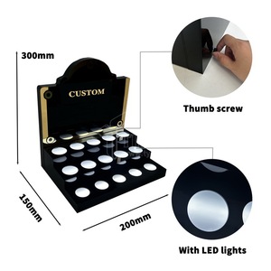 แท่นโชว์เครื่องสำอางอะคริลิคใสแบบกำหนดเอง รุ่น Tinya High-end Series พร้อมไฟ LED สำหรับร้านบิวตี้และร้านค้าหรู - Product Image 3