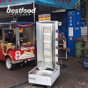 Machine à <span class=keywords><strong>Kebab</strong></span>/Doner/Shawarma à Gaz 5 Brûleurs Moderne de Haute Qualité, en Acier Inoxydable Durable, Alimentation Électrique, Vente Chaude - Product Image 5