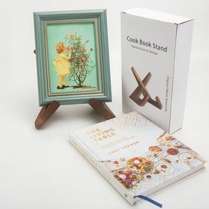 Wooden Recipe Rack 8.6 Inch Desktop Book <b>Stand</b> For Kitchen Cooking Books And <b>Tablets</b> - Product Image 2