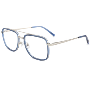 Quá Khổ toàn bộ đầy đủ rim khung ĐÔI CẦU Acetate kim loại kính khung mắt quang học kính mắt cho nam giới phụ nữ - Product Image 6