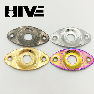 HIVE Teknologi Anti Korosi Baja Tahan Karat yang Luar Biasa, Dekorasi Penutup Jack Audio Gitar Elektrik Model Cat-eye, Penutup Jack Bass - Product Image 4