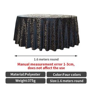 2026 Luxury Round <b>Tablecloth</b> Jacquard Floral <b>Wedding</b> Decoration Table Cloth Cover for Banquet - Product Image 3
