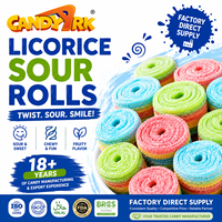 Bonbons gélifiés en corde, fruités, moelleux et croquants, saveur Wowz, bonbons acidulés Tutti Frutti, vente chaude, fabrication OEM ODM, fournisseur direct d'usine