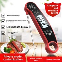 Termometer daging Digital lipat langsung dari pabrik untuk pengukur suhu barbekyu Oven dapur dibuat langsung dari plastik tahan lama