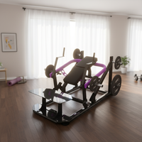 Machine à fessiers professionnelle haut de gamme avec rangement pour poids, équipement de fitness robuste