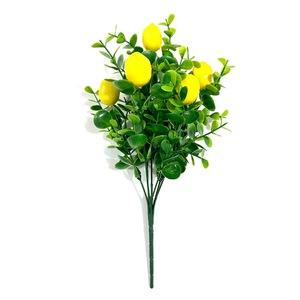 New Arrival Plastic Artificial Lemon Branches Yellow Faux Lemons Eco-Friendly Outdoor Kitchen Home Spring <strong>Summer</strong> <strong>Decor</strong> - Product Image 1