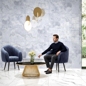Foshan White Gloss Porcelain Tiles 600x1200mm for Hotel Interiors Contemporary Floor and Wall Spaces - Product Image 2