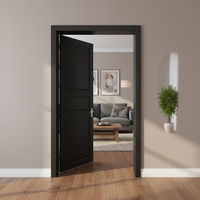 Porte battante en verre fini en alliage d'aluminium moderne, épaisseur 1,4 mm, couleur et taille personnalisées, avec garantie de 3 ans pour les appartements et les hôtels