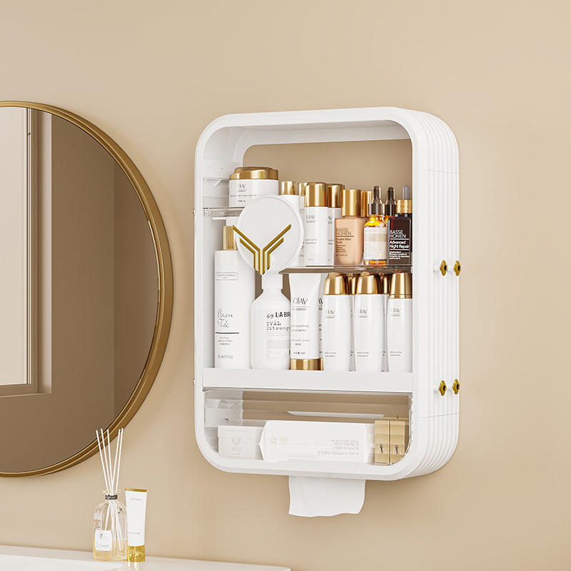 8508-4 Luxury Wall-Mounted Storage Box (4 Layers) [Elegant White]