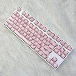 Capuchons de touches Jelly-Crystal, capuchons de touches roses mignons, 136 touches, profil OEM pour claviers mécaniques Cherry <span class=keywords><strong>Gateron</strong></span> <span class=keywords><strong>MX</strong></span> 61/68/84/87/98/100 - Product Image 1