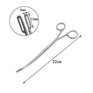 Yjianmei Pinces de retrait de DIU en acier inoxydable à dents courbées, instrument de chirurgie gynécologique Classe I - Product Image 5