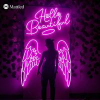 Obtenez vos enseignes néon LED personnalisées « Get Your Halo Dirty Angel Wings » – Lettres pour chambre à coucher, fête, spot photo viral, spot Instagrammable