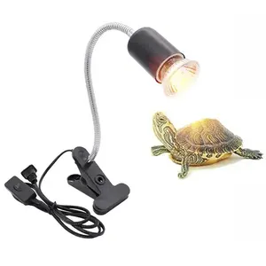 UVA/UVB luce lampada girevole Clip morsetto supporto per lucertola tartaruga acquario serpente (lampadina non inclusa)