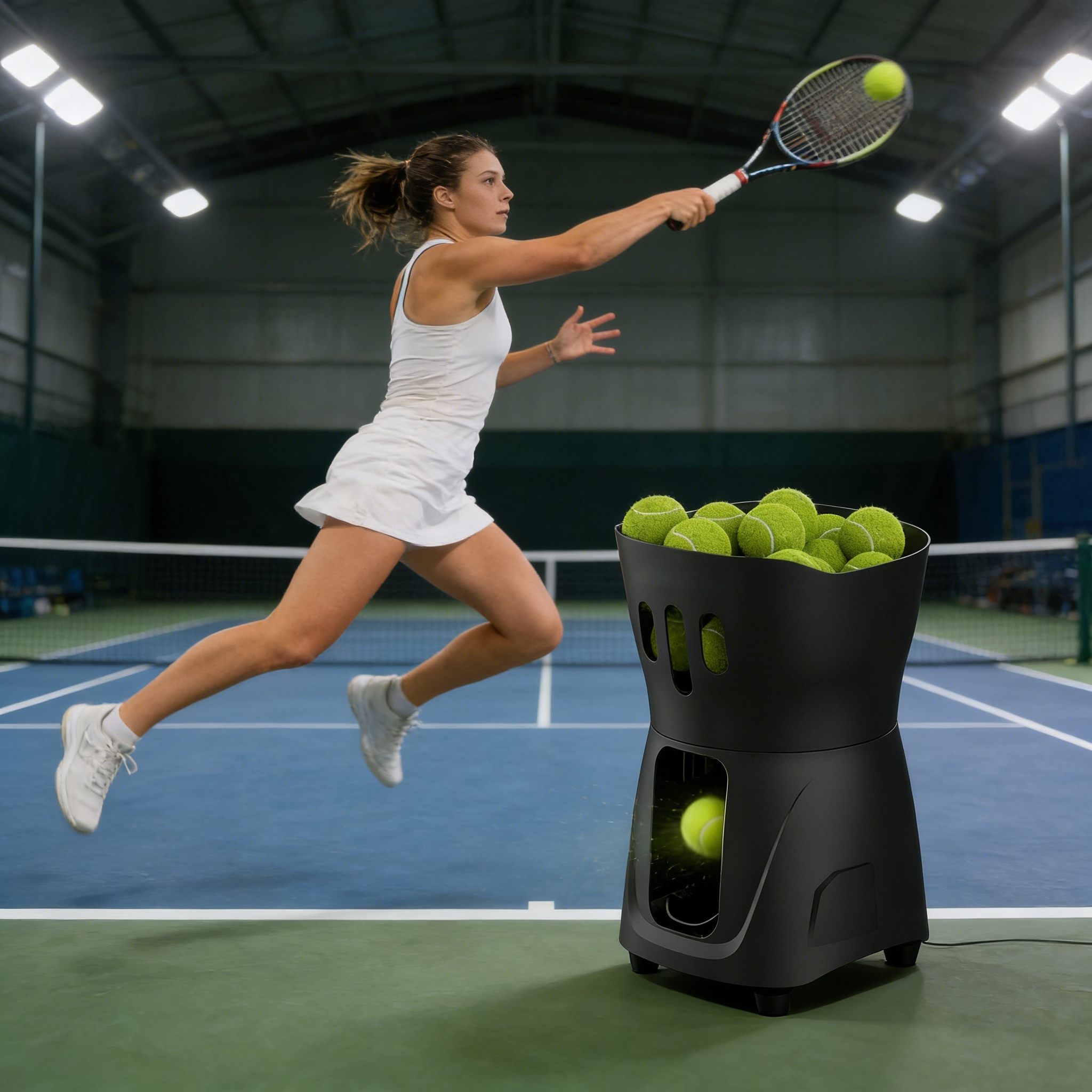 New Arrival Tennis Ball Serving Machine Tennis Serving Machine Ultra Light for Personal On-the-Go Tennis Training Practice