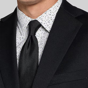 Trajes de negocios de dos botones de un solo pecho <span class=keywords><strong>para</strong></span> hombres negros clásicos Botón de diseño atemporal Resistente a las manchas <span class=keywords><strong>para</strong></span> sala de audiencias TR - Product Image 4